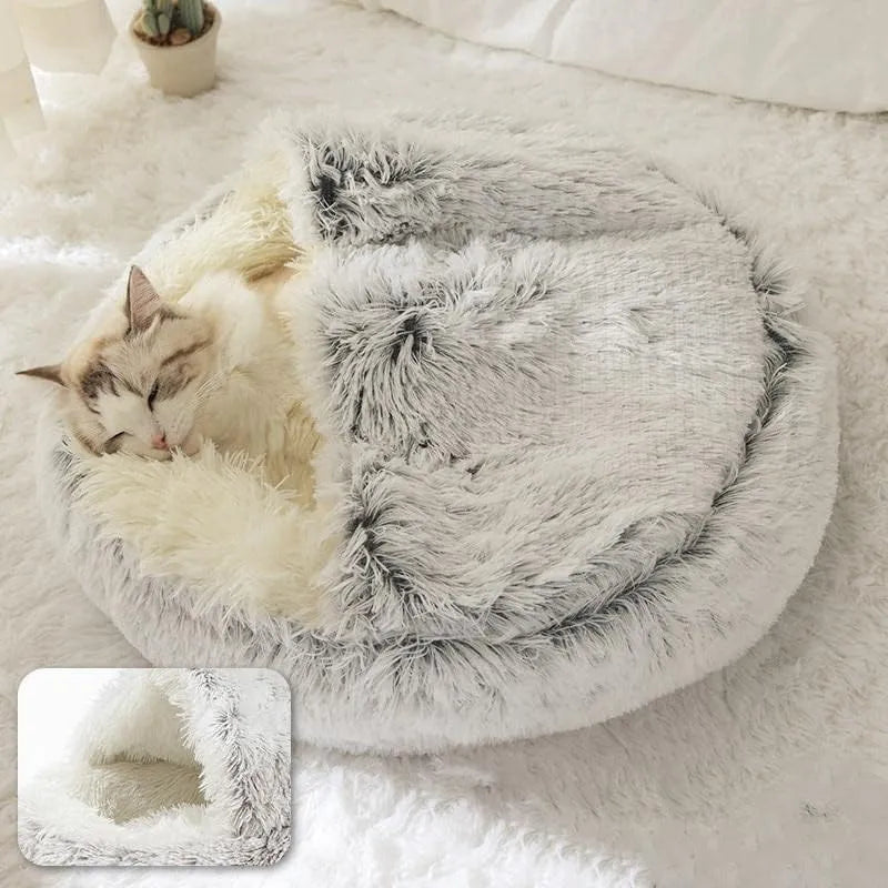 Soft Plush Pet Bed with Cover - Pleasant Product