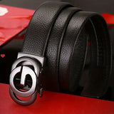 Men's Leather Belt Metal Alloy Automatic Buckle Pleasant Product Express Inc