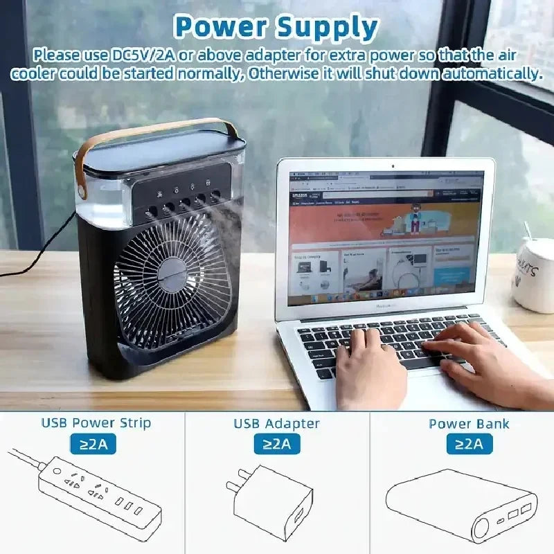 Portable 3 In 1 Fan AIr Conditioner Household