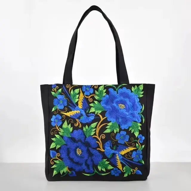 Ethnic Style Embroidery Shoulder Bag Large Capacity Pleasant Product Express Inc