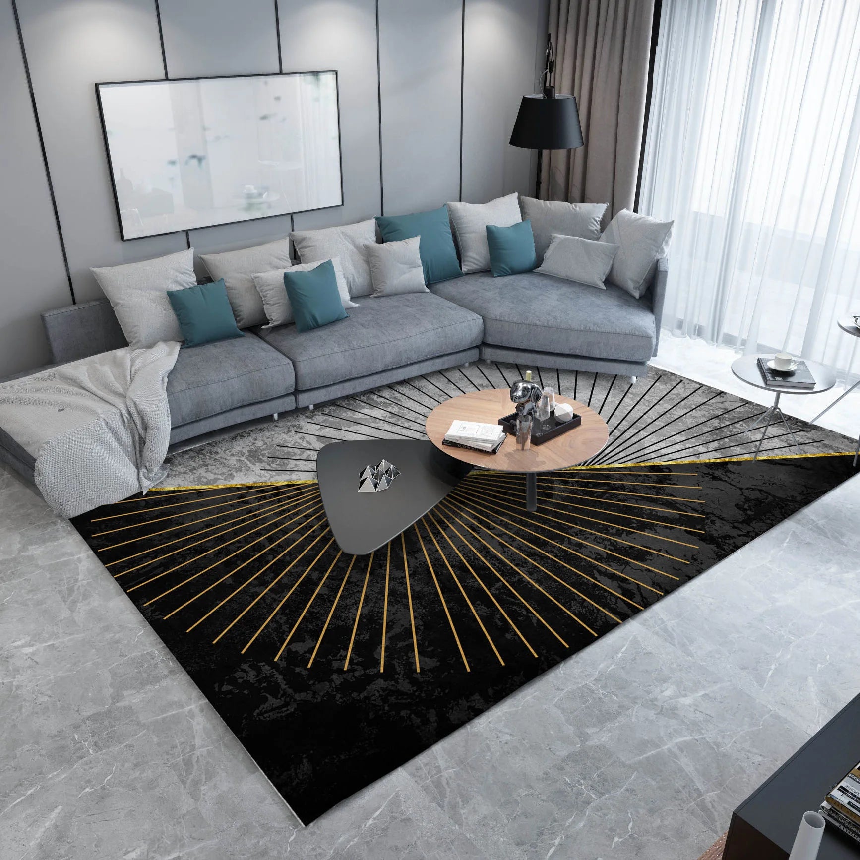 Luxury Grey Carpet for Living Room Home Decoration