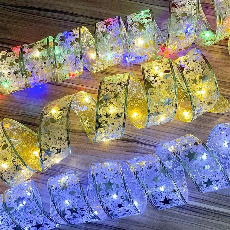 Christmas Decoration LED Ribbon Fairy Lights Christmas Tree Ornaments