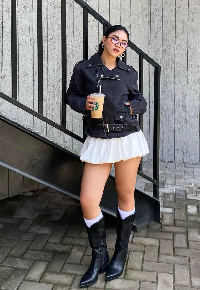 Saguaro Faux Leather Long Cowboy Boots-1