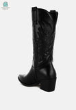 Saguaro Faux Leather Long Cowboy Boots-3