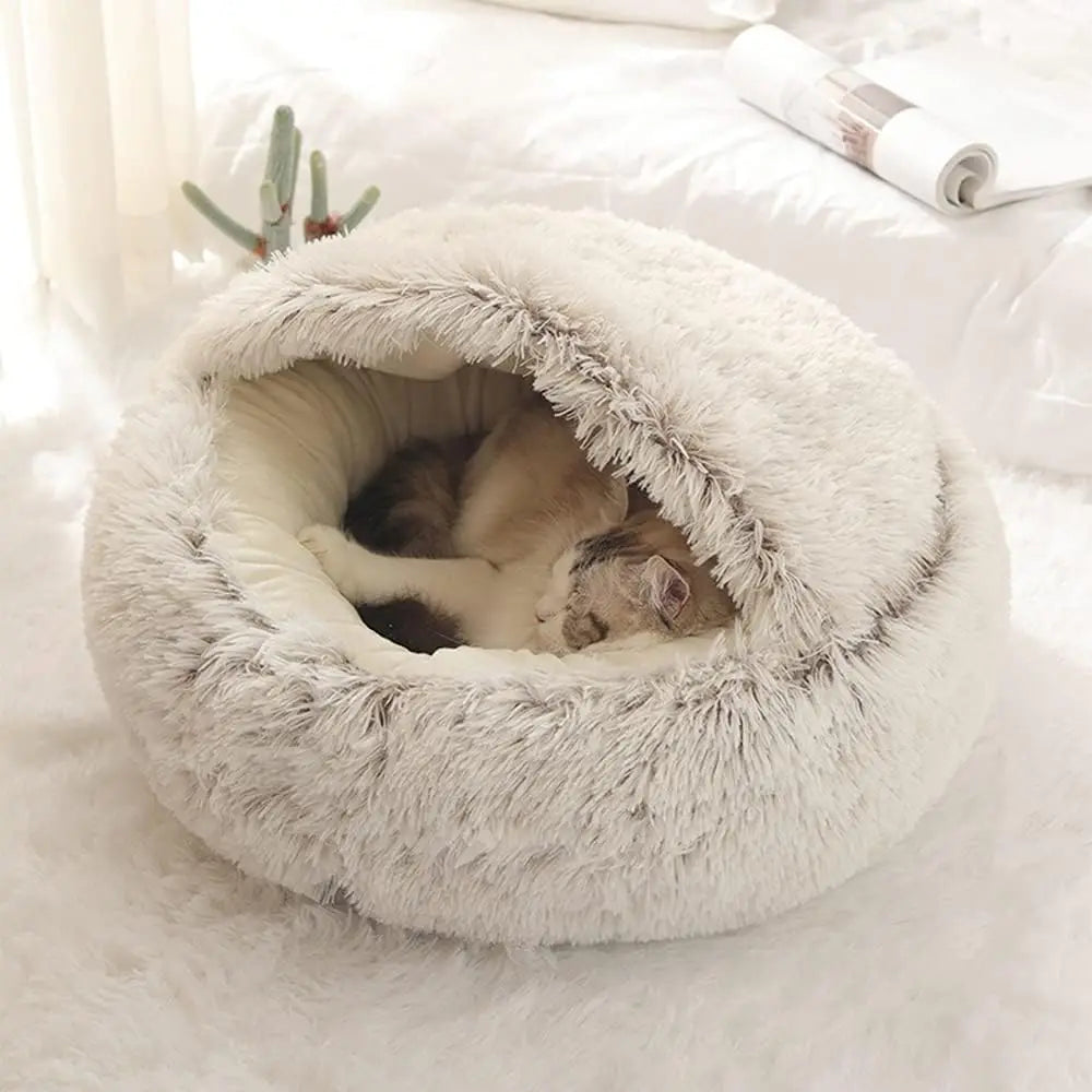 Soft Plush Pet Bed with Cover - Pleasant Product