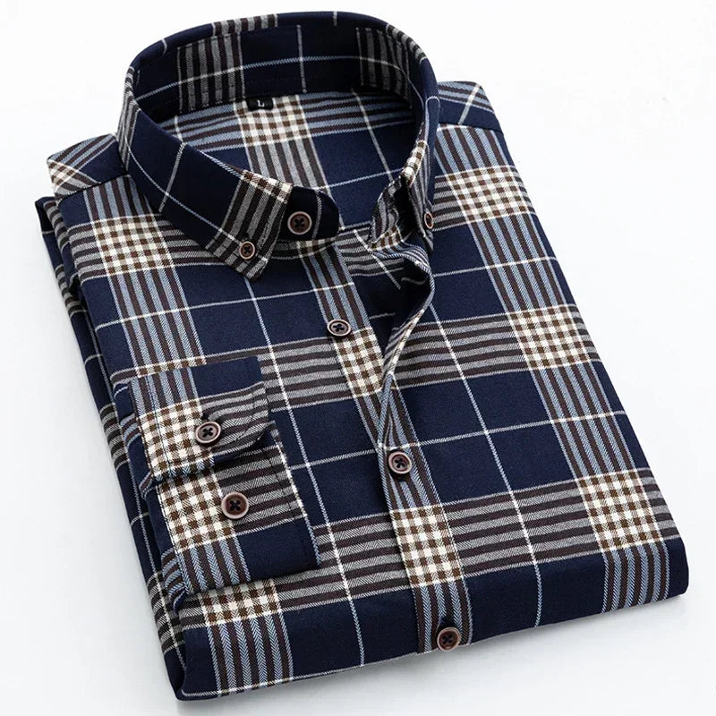 Men's Plaid Shirt Long Sleeved