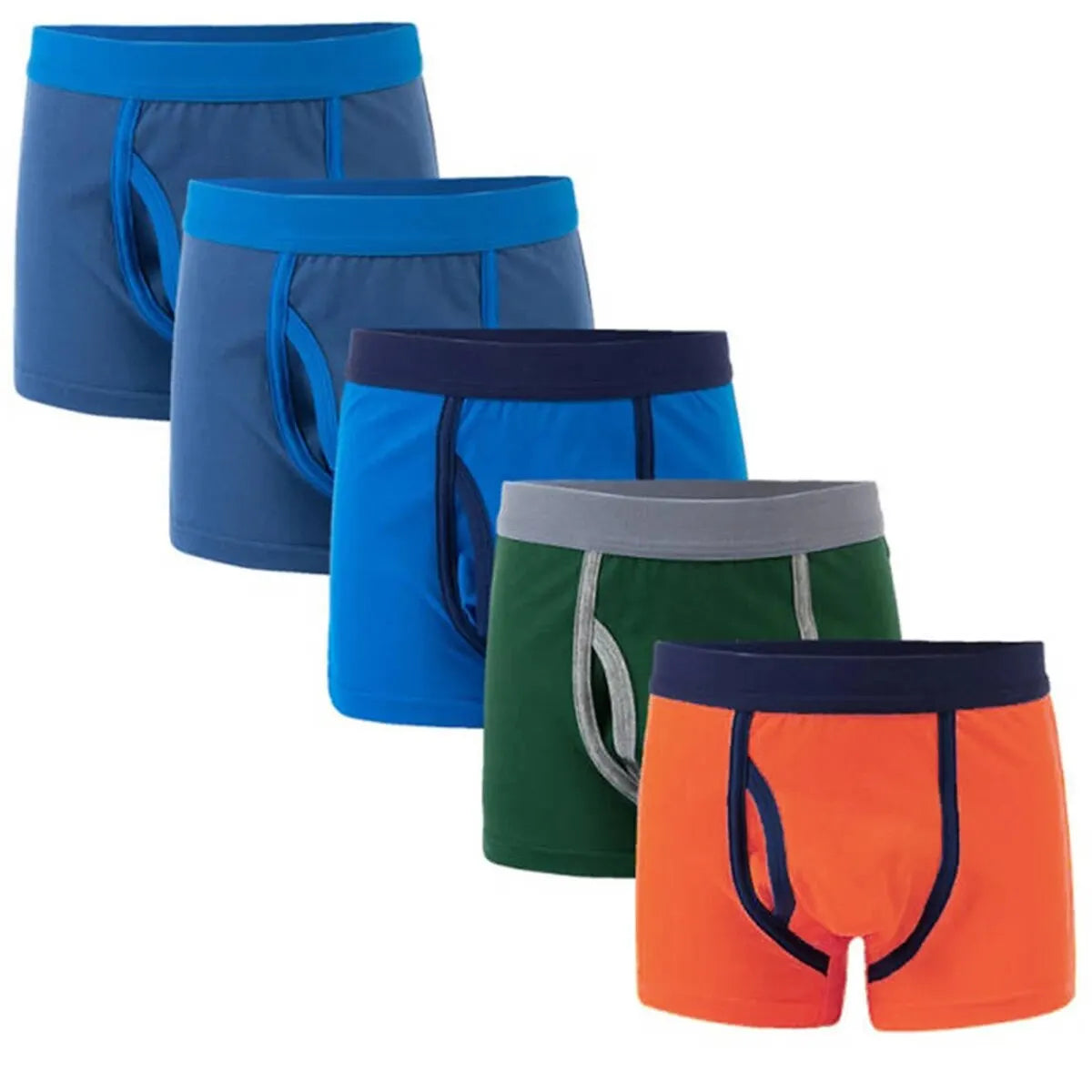 5Pcs Boys Solid Color Boxer Briefs - Pleasant Product