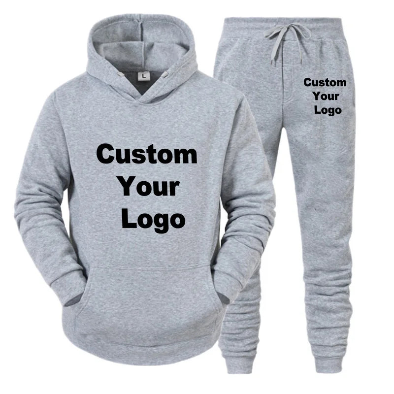 Custom Logo Men's Sets Hoodies+ Pants - Pleasant Product