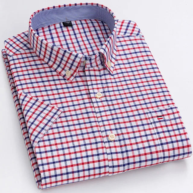 Pure Cotton Men's Oxford Short Sleeve