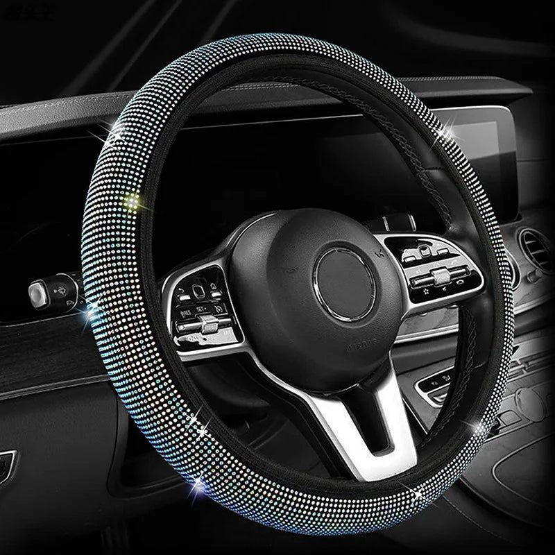 Bling Bling Diamond Rhinestones Crystal Car Steering Wheel Cover - Pleasant Product