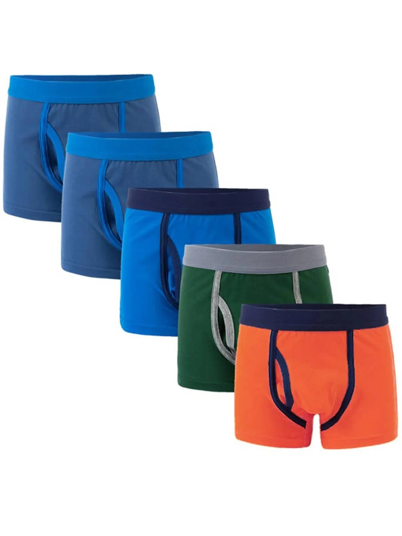 5Pcs Boys Solid Color Boxer Briefs - Pleasant Product