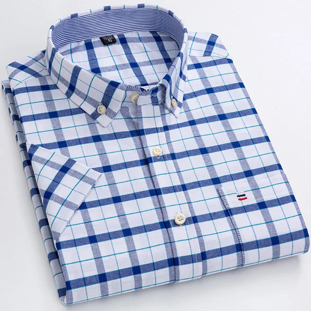 Pure Cotton Men's Oxford Short Sleeve