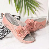 Casual Flower Hollow Wedge Beach  Women Shoes