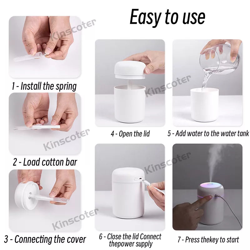 300ml H2O Air Humidifier Portable - Pleasant Product