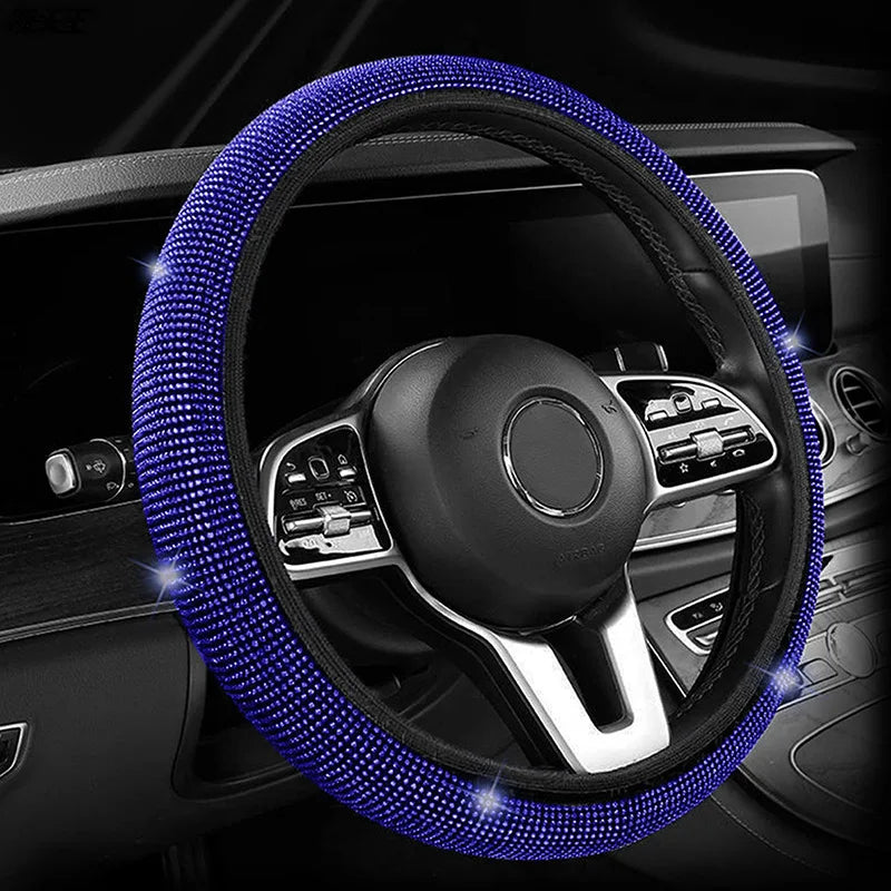 Bling Bling Diamond Rhinestones Crystal Car Steering Wheel Cover - Pleasant Product