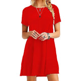 Vintage O Neck Print Loose Mini Dress Pleasant Product Express Inc