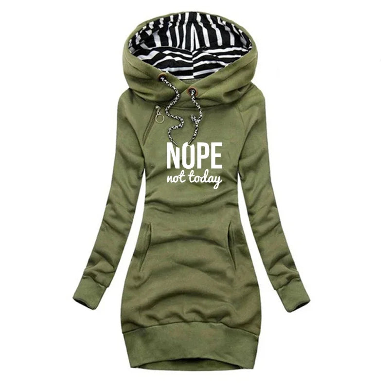 Pullover Dress Long Sleeve Hooded - Pleasant Product