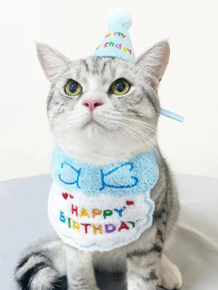 Cat & Dog Birthday Bib