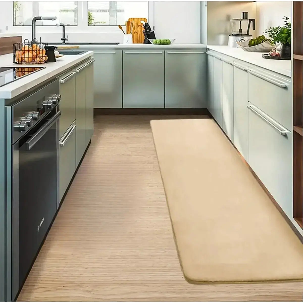 Thickened Flannel Kitchen Floor Mats Absorbent Oil Non-slip Pleasant Product Express Inc