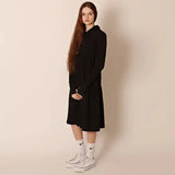 Woman Pullover Hoodie Maxi Dress with Zip Pleasant Product Express Inc