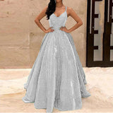 Sling Slim Dress Evening Dress Long Silk Dress for Women