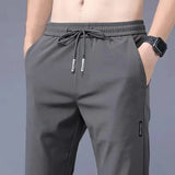 Men Thin Business Casual Pants Outdoor Elastic Breathable Straight Leg Sweatpants Pleasant Product Express Inc