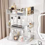 Bathroom Organizer Shelf Acrylic Makeup Storage Rack Large Capacity