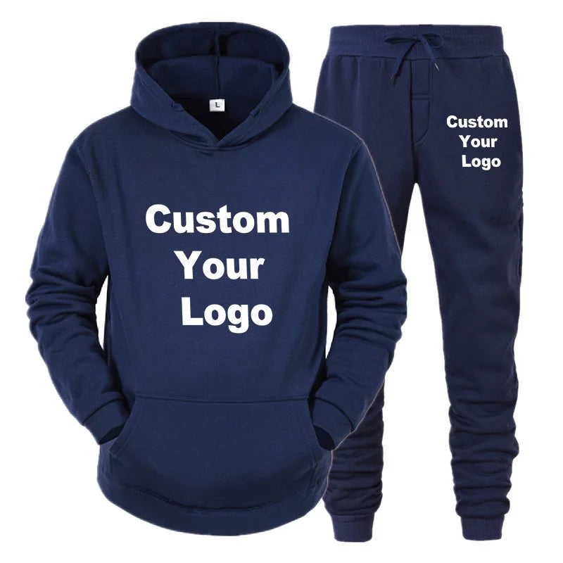 Custom Logo Men's Sets Hoodies+ Pants - Pleasant Product