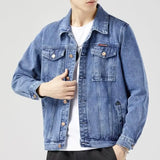 Men's Casual Cotton  Denim Jacket Jeans