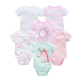 Baby Girls Clothes 3  pcs/ Cotton Short Sleeve Girl Bodysuit