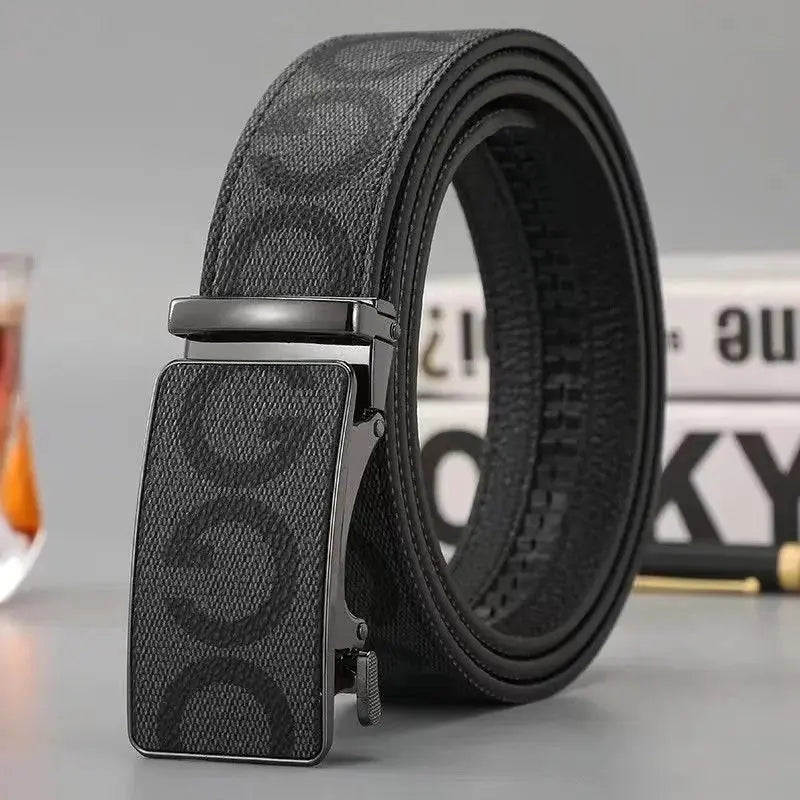 High-quality Luxury Men's Belts with Alloy ASutomatic Buckle Pleasant Product Express Inc