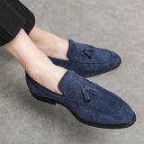 Men's Loafers Brand Suede Leather Shoes