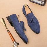 Men's Loafers Brand Suede Leather Shoes