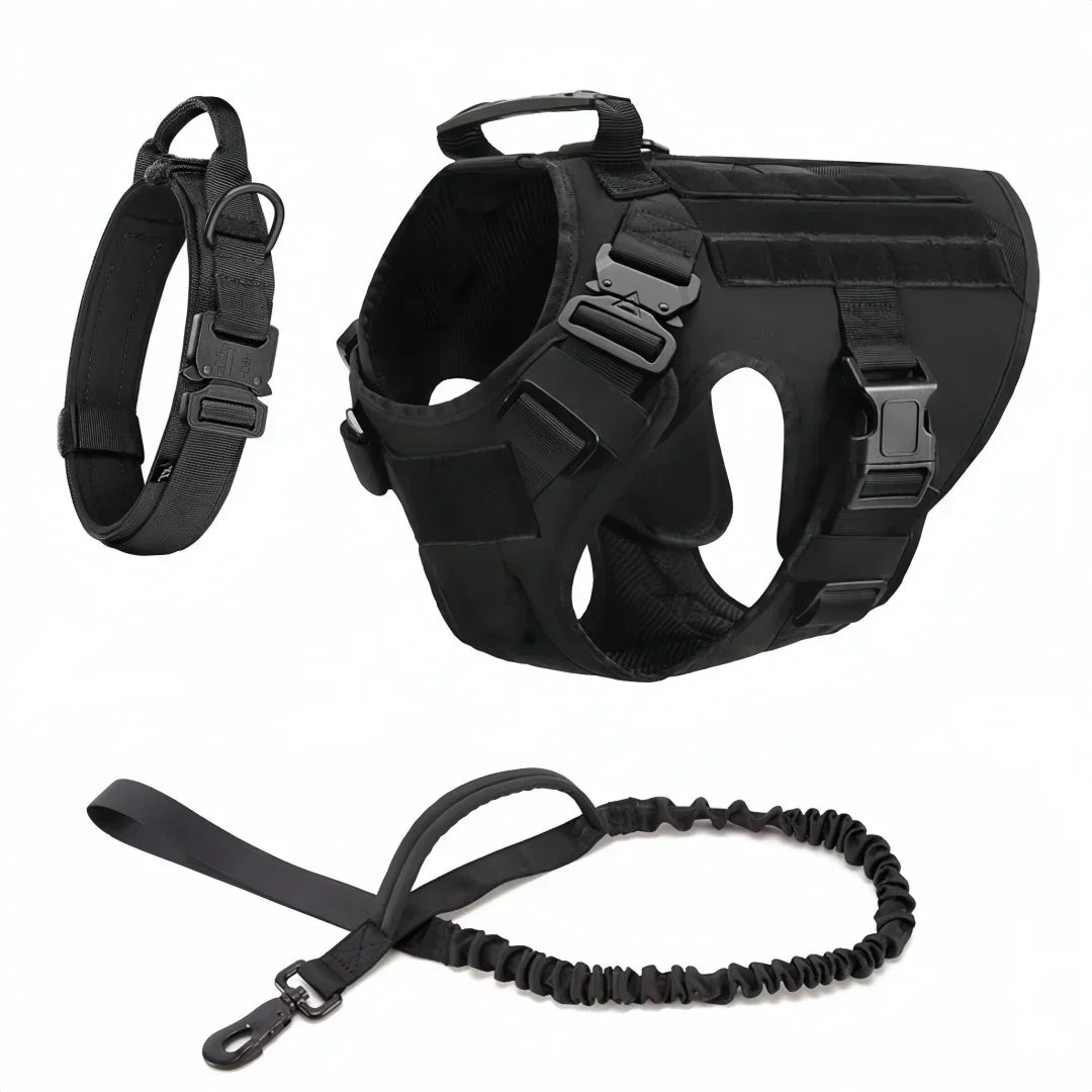 Dog Collar Leash and Harness Set Tactical - Pleasant Product