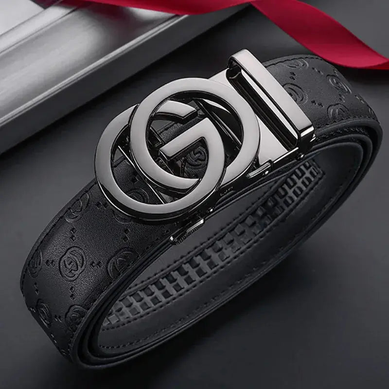 Men's Belts Automatic Buckle Genuine Leather Men's Jeans High Quality Pleasant Product Express Inc