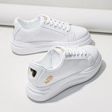 Women's Casual Sneakers White Metallic