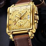 Top Brand Men's Watches Luxury Square Quartz Wrist