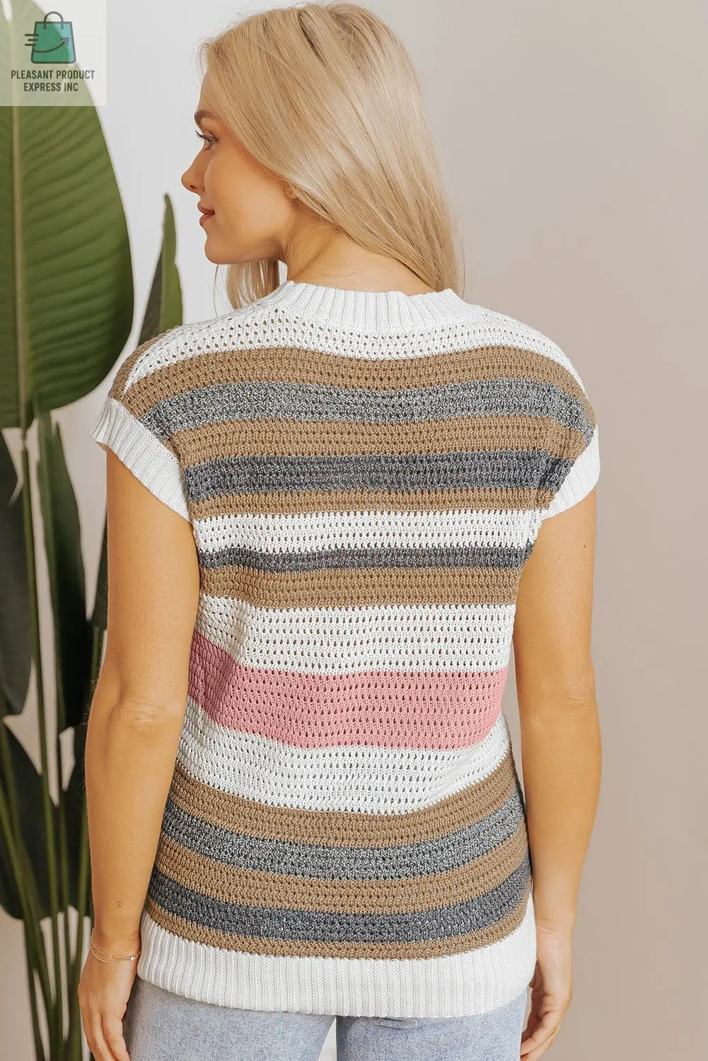 Selah Eyelet Knit Short Sleeve Sweater-1