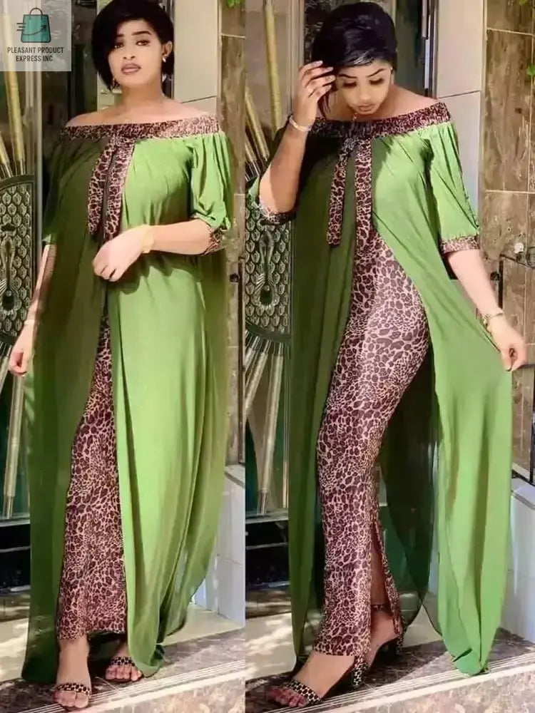 Sexy Leopard Printed Dashiki African DressesPleasant Product