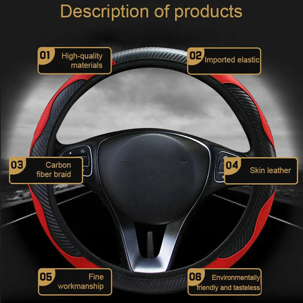 Leather Car Steering Wheel Cover For Renault - Pleasant Product