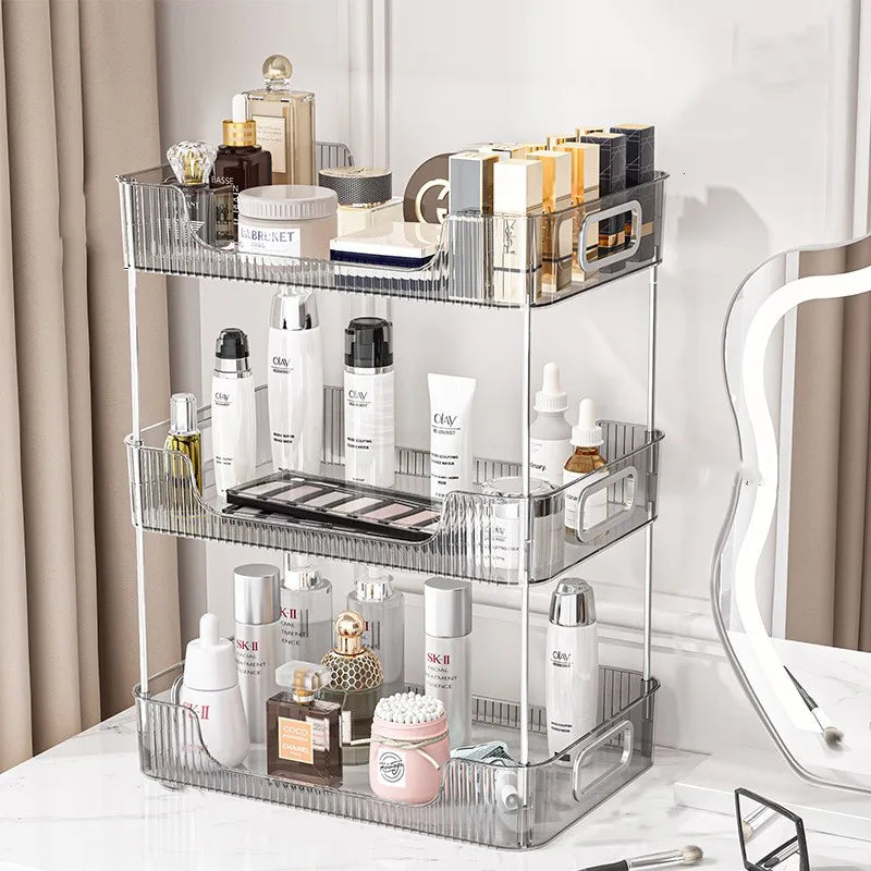 Bathroom Organizer Shelf Acrylic Makeup Storage Rack Large Capacity