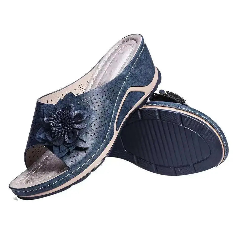 Casual Flower Hollow Wedge Beach  Women Shoes