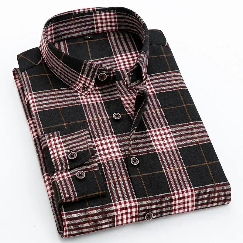 Men's Plaid Shirt Long Sleeved