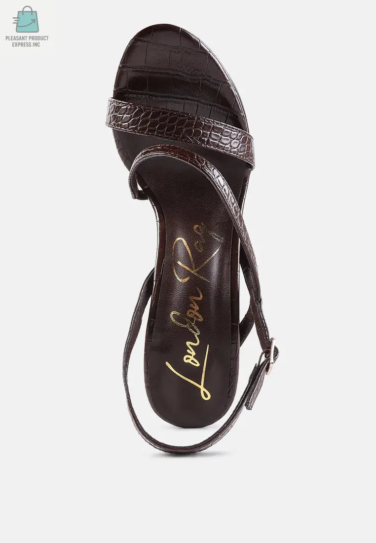 Slegs Slingback Block High Heeled Sandals-4