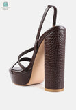 Slegs Slingback Block High Heeled Sandals-2