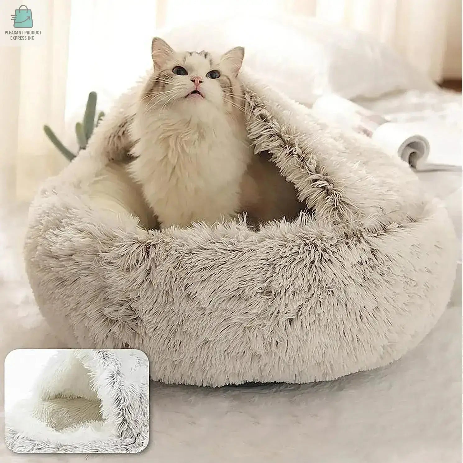 Soft Plush Pet Bed with CoverPleasant Product