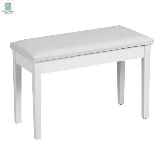 Solid Wood PU Leather Padded Piano Bench Keyboard Seat-Coffee-14