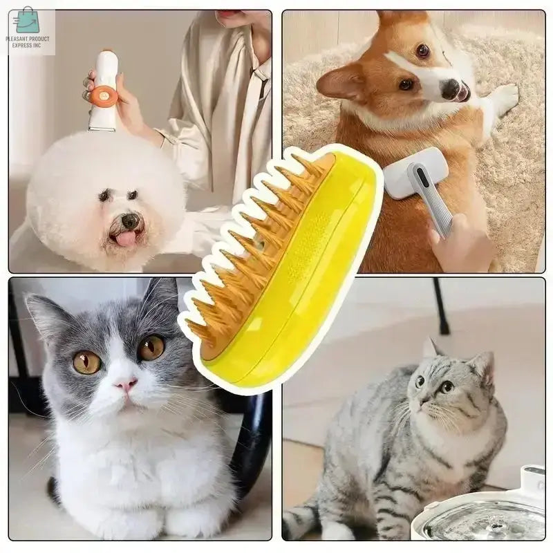 Steamy Cat & Dog BrushPleasant Product