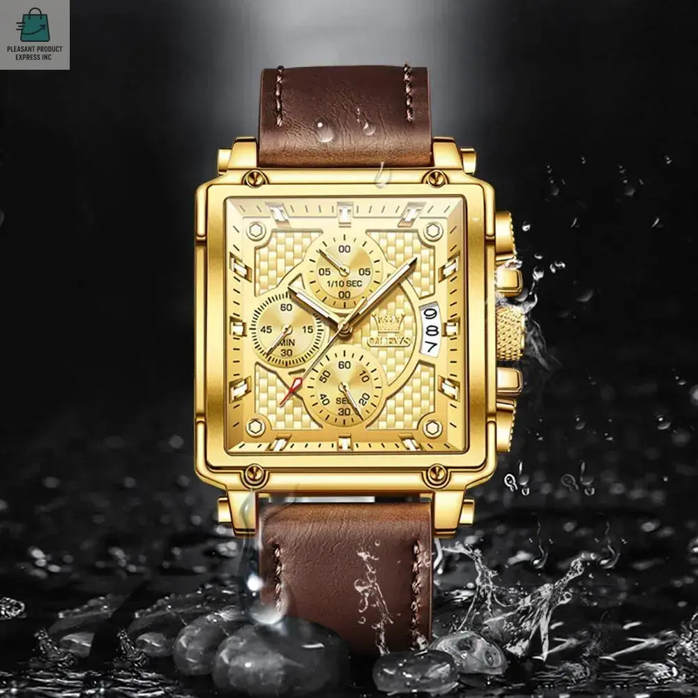 Top Brand Men's Watches Luxury Square Quartz WristPleasant Product