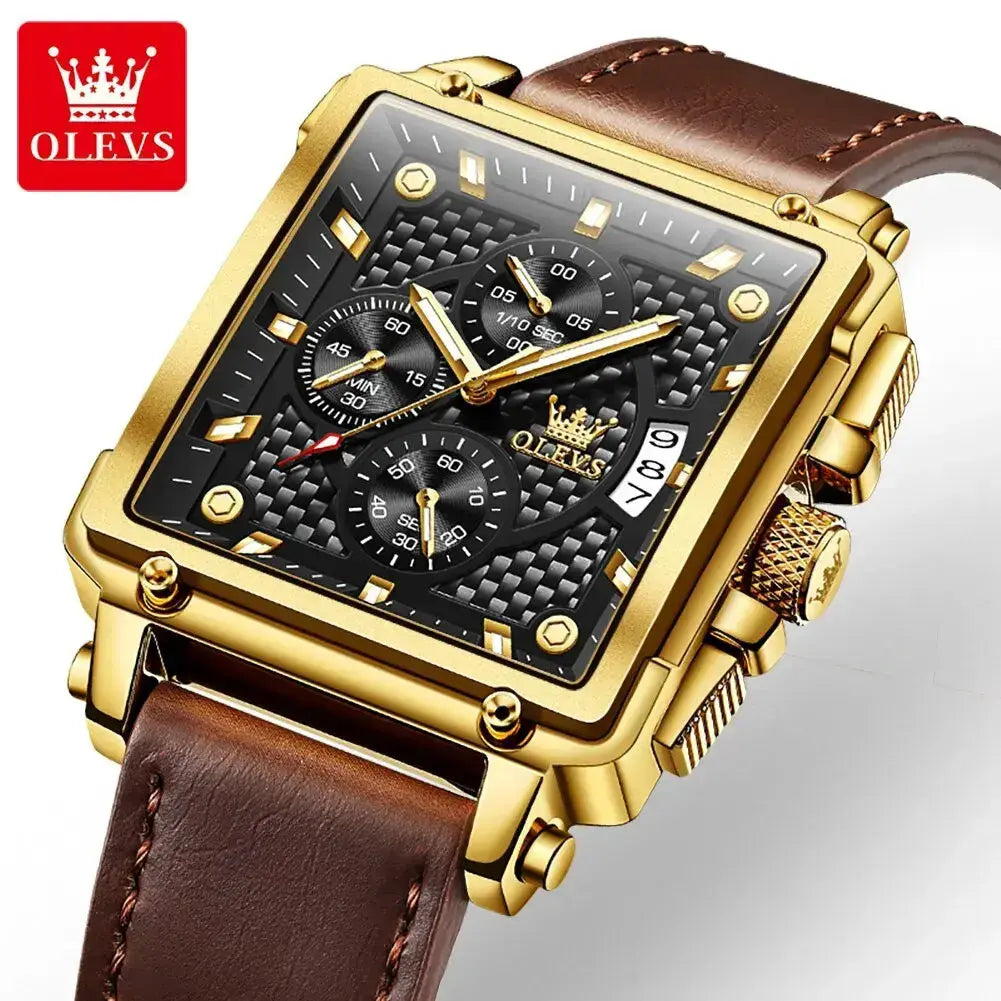 Top Brand Men's Watches Luxury Square Quartz WristPleasant Product